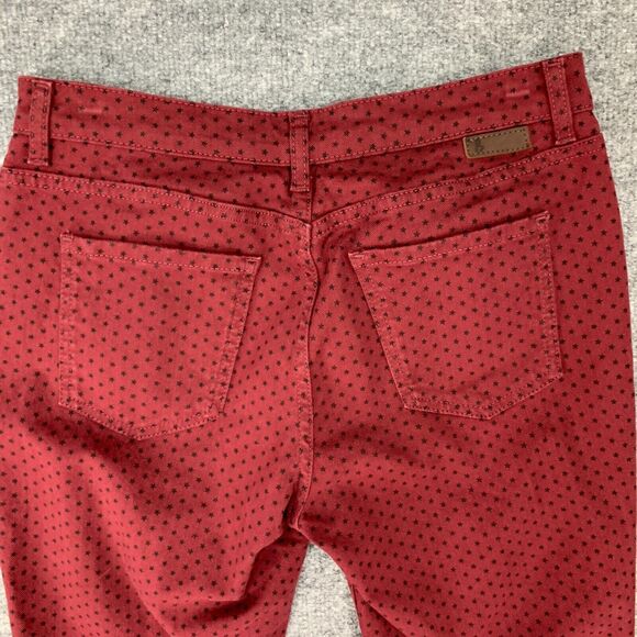 Boden Star Print Pants Womens 8 L Long Skinny Leg Mid Rise Stretch Cotton Blend - Picture 8 of 13